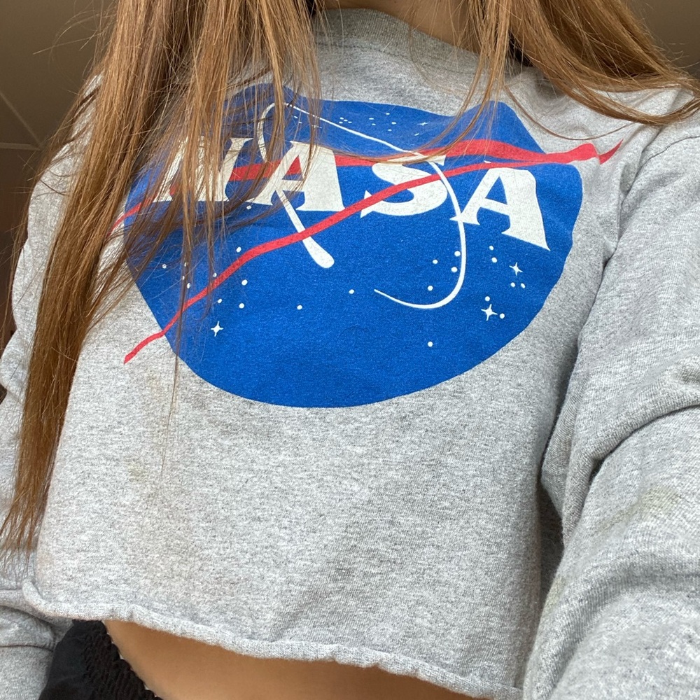 NASA long sleeve crop top